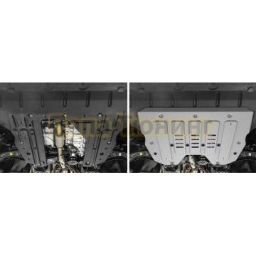 Защита картера и КПП + комплект крепежа Rival Алюминий BYD Song Plus 2023- 1.5Т АКПП 2WD 4WD