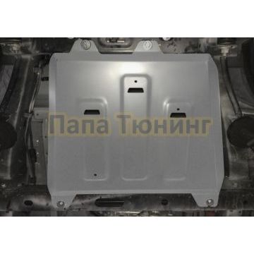 Защита КПП+ комплект крепежа Rival Алюминий Changan Hunter Plus V-2.0 АКПП полный 2023-