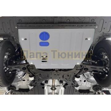 Защита картера и КПП + комплект крепежа Rival Алюминий GAC GS5 2018- 1.5 АКПП FWD