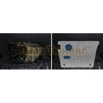 Защита картера + комплект крепежа Rival Алюминий Geely Emgrand SS11 V-1.5 2022- вариатор бензин