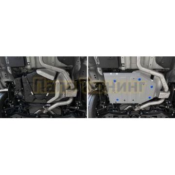 Защита бака + комплект крепежа Rival Алюминий Jetour X90 Plus V-1.6 Робот передний 2023-; Jetour Dashing V-1.5 Робот передний 2023-; Jetour X70 Plus V-1.5 Робот передний 2023-