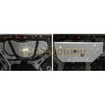 Защита топливного бака + комплект крепежа Rival Алюминий Voyah Free EVR V-1.5 Гибрид Автомат полный 2023-