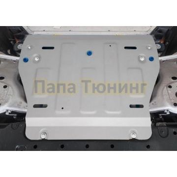 Защита переднего электродвигателя 2 части + защита заднего электродвигателя+ комплект крепежа Rival Алюминий Zeekr 001 2023- 4WD