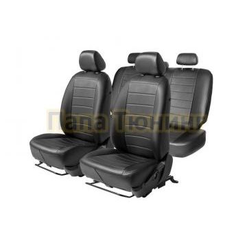 Авточехлы Skoda Octavia A8 с задним подлокотником (40/60) 2020- экокожа строчка