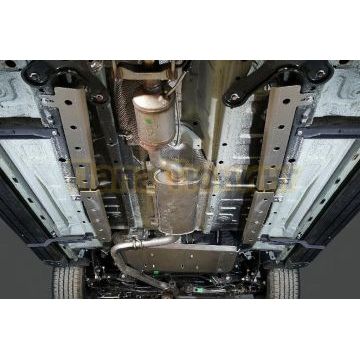 Защита топливопровода (алюминий) 4 мм (комплект 4 шт) ТСС для Jaecoo J7 1.6T 2WD 2023-