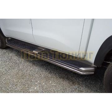 Защита порогов d42,4 мм ТСС для Changan Hunter Plus 2023-