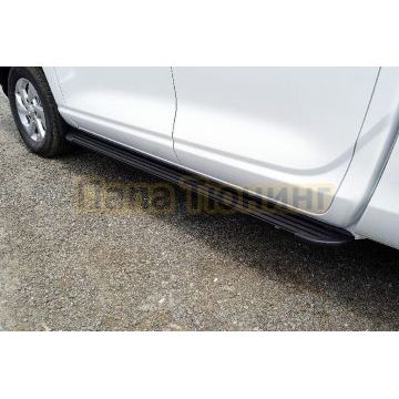 Пороги алюминиевые "Slim Line Black" 1920 мм ТСС для Changan Hunter Plus 2023- Пороги алюминиевые "Slim Line Black" 1920 мм ТСС для Changan Hunter Plus 2023-