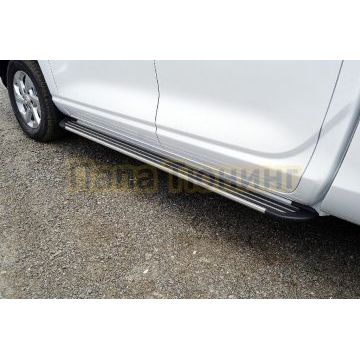 Пороги алюминиевые "Slim Line Silver" 1920 мм ТСС для Changan Hunter Plus 2023- Пороги алюминиевые "Slim Line Silver" 1920 мм ТСС для Changan Hunter Plus 2023-