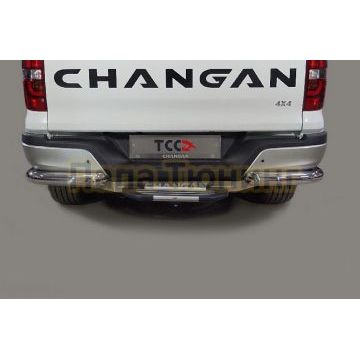 Защита задняя (уголки) d76,1 мм ТСС для Changan Hunter Plus 2023-