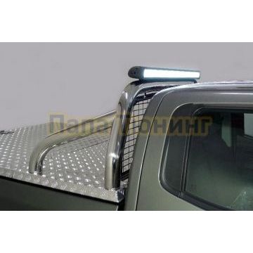 Защита кузова и заднего стекла (для крышки) d76,1 мм со светодиодной фарой ТСС для Changan Hunter Plus 2023-