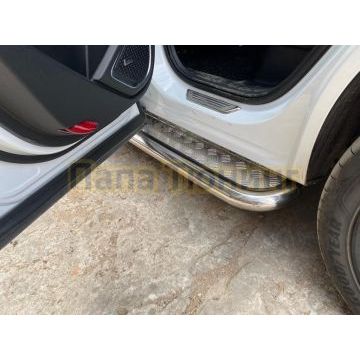 Защита порогов d57 с листом Slitkoff для Geely Tugella 2020-