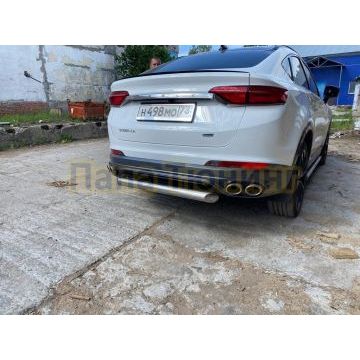 Защита заднего бампера d76 Slitkoff для Geely Tugella 2020-