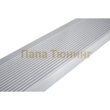 Пороги алюминиевые Optima Silver 1800 серебристые Slitkoff для Geely Tugella 2020-