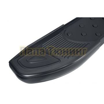 Пороги алюминиевые Standart Black 1800 черные Slitkoff для Geely Tugella 2020-