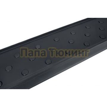 Пороги алюминиевые Standart Black 1800 черные Slitkoff для Geely Tugella 2020-