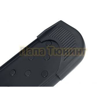 Пороги алюминиевые Standart Black 1800 черные Slitkoff для Geely Tugella 2020-