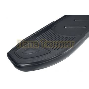 Пороги алюминиевые Prestige Black 1800 черные Slitkoff для Geely Tugella 2020-