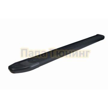 Пороги алюминиевые Prestige Black 1800 черные Slitkoff для Geely Tugella 2020-