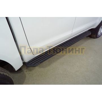 Пороги алюминиевые "Slim Line Black" 1920 мм ТСС для JAC T8 Pro 2020- Пороги алюминиевые "Slim Line Black" 1920 мм ТСС для JAC T8 Pro 2020-