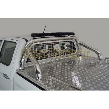 Защита кузова и заднего стекла (для крышки) 76,1 мм со светодиодной фарой ТСС для JAC T8 Pro 2020-