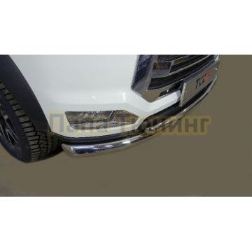 Защита передняя нижняя (двойная) 76,1/42,4 мм ТСС для JAC T8 Pro 2020-