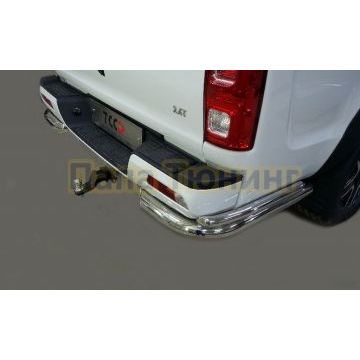 Защита задняя (уголки двойные) 76,1/42,4 мм ТСС для JAC T8 Pro 2020-