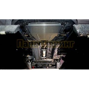 Защиты комплект (алюминий) 4мм (картер, кпп, топливная магистраль, бак) ТСС для Lada Vesta Cross 2022-