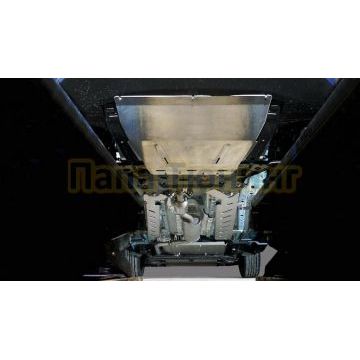 Защиты комплект (алюминий) 4мм (картер, кпп, бака, адсорбера, двигатеря левая, двигателя правая, топливная магистраль) ТСС для Kaiyi X3 pro 2023-