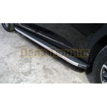 Пороги алюминиевые с пластиковой накладкой 1920 мм ТСС для GAC GS8 2023-/GAC GS8 Hybrid 2023- Пороги алюминиевые с пластиковой накладкой 1920 мм ТСС для GAC GS8 2023-/GAC GS8 Hybrid 2023-