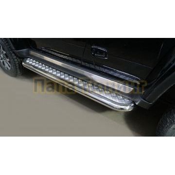 Пороги с площадкой 60,3 мм ТСС для Baic BJ40 2023-