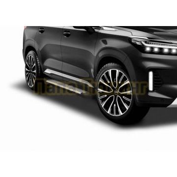 Порог-площадка "Bmw-Style" D193AL + комплект крепежа, RIVAL, Exeed VX 2021-