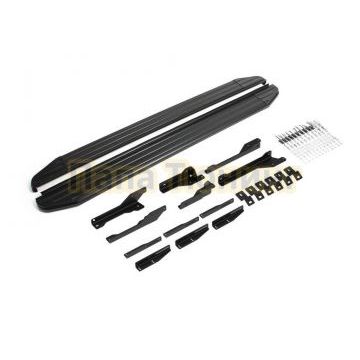 Порог-площадка "Black-Premium" A193ALB + комплект крепежа, RIVAL, Exeed VX 2021-