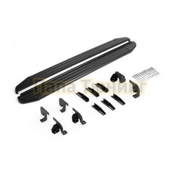 Порог-площадка "Black-Premium" A180ALB + комплект крепежа, RIVAL, BYD Song Plus 2023-