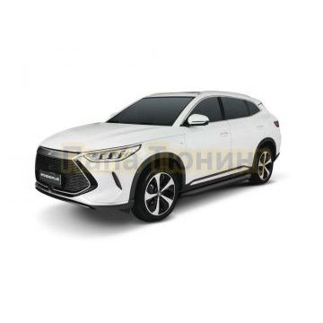 Порог-площадка "Black-Premium" A180ALB + комплект крепежа, RIVAL, BYD Song Plus 2023-