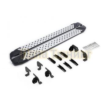 Порог-площадка "Bmw-Style" D180AL + комплект крепежа, RIVAL, BYD Song Plus 2023-