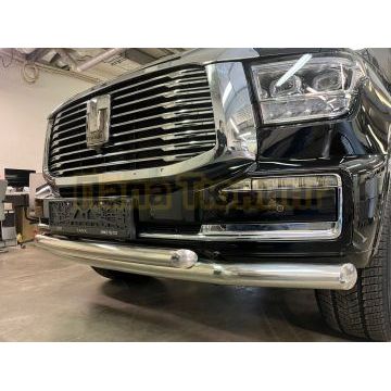 Защита переднего бампера двойная d76/60 мм Папа Тюнинг для Tank 500 2023-