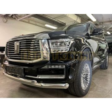 Защита переднего бампера двойная d76/60 мм Папа Тюнинг для Tank 500 2023-