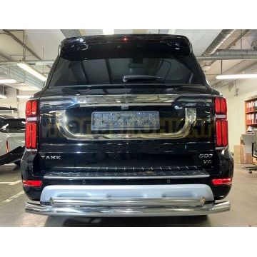 Защита заднего бампера двойная d76/60 мм Папа Тюнинг для Tank 500 2023-