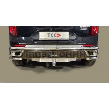 Защита задняя (уголки) 42,4 мм ТСС для GAC GS8 2023-/GAC GS8 Hybrid 2023-