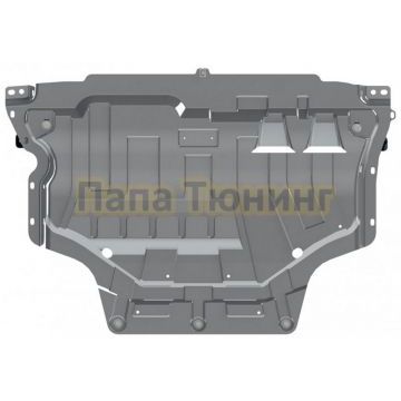 Защита картера и КПП AL 3 мм Шериф для VOLKSWAGEN Golf VII 2012 -