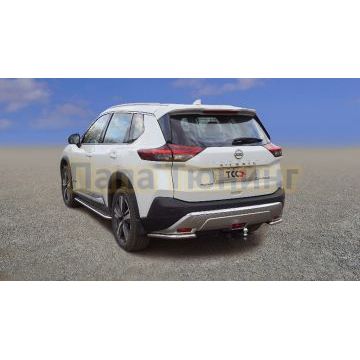 Защита задняя (уголки) 42,4 мм ТСС для Nissan X-Trail (T33) 2024-