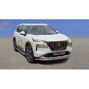 Защита передняя нижняя 42,4 мм ТСС для Nissan X-Trail (T33) 2024-