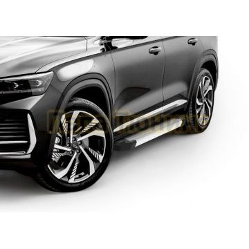 Порог-площадка "Start" F180AL + комплект крепежа, RIVAL, Geely Monjaro, 2023-