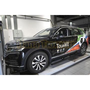 Пороги выдвижные электрические ОЕМ для Volkswagen Touareg II R Line (2011-2018)