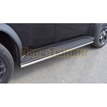 Защита порогов 42,4 мм ТСС для Jetour T2 2024-