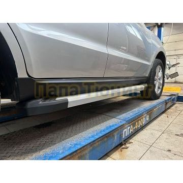 Пороги алюминиевые Rival Start для Hyundai Santa Fe 2006-2012