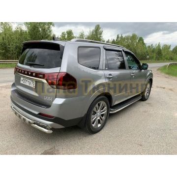 Защита порогов 42,4 мм ТСС для Kia Mohave 2020-