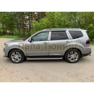 Защита порогов 42,4 мм ТСС для Kia Mohave 2020-
