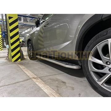 Пороги алюминиевые Rival Premium для Lexus NX-200/200t/300h 2014-2017