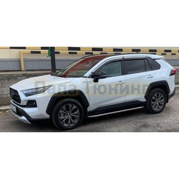 Пороги алюминиевые Rival Premium для Toyota Rav4 2019-